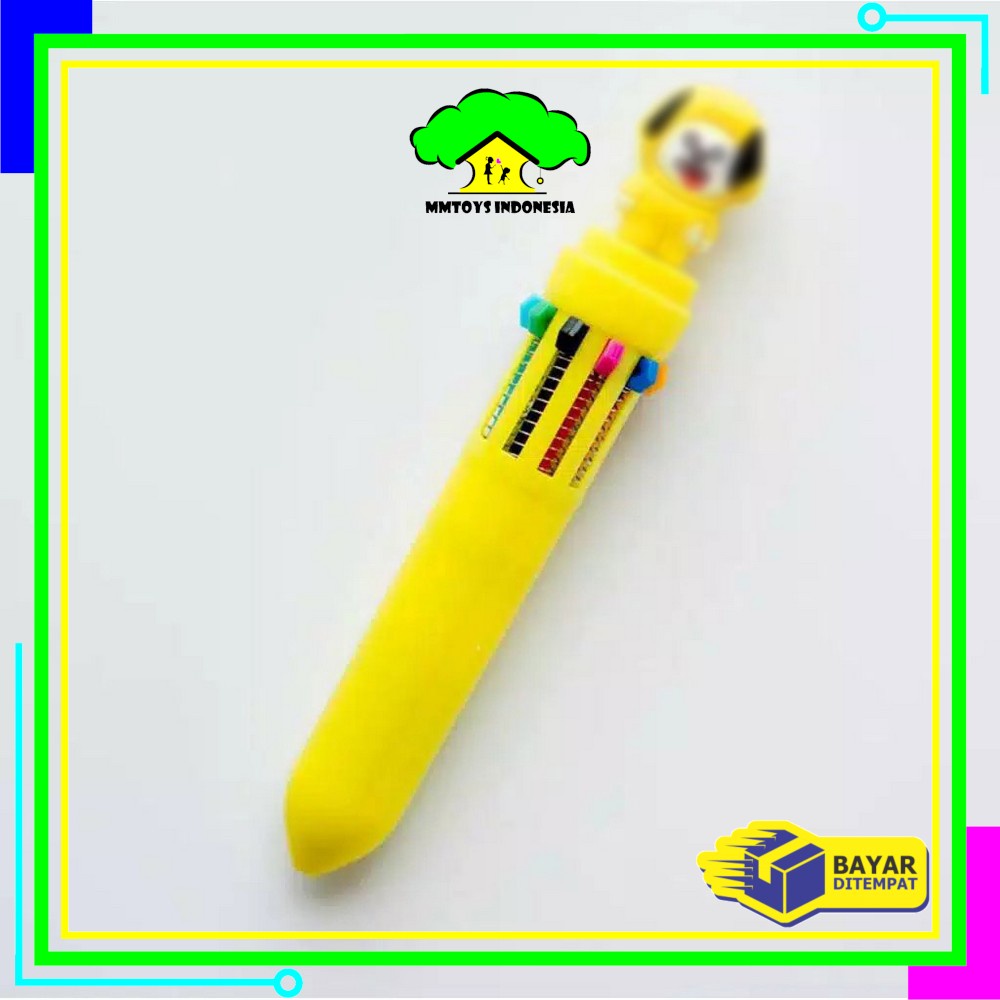 

MI-A13 PENA Karakter Rainbow Pulpen Kartun 10 Warna Pen Warna Warni Bolpoin Karakter Lucu