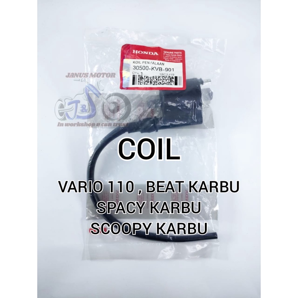 KOIL HONDA VARIO BEAT KARBU SPACY SCOOPY CS1 REVO ABS BLADE SUPRA 125 KARISMA KUALITAS ORI ASLI ISI 