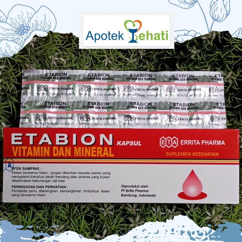 Etabion Kapsul Tambah Darah per Strip isi 10 Kapsul Suplemen Ibu Hamil & Anemia