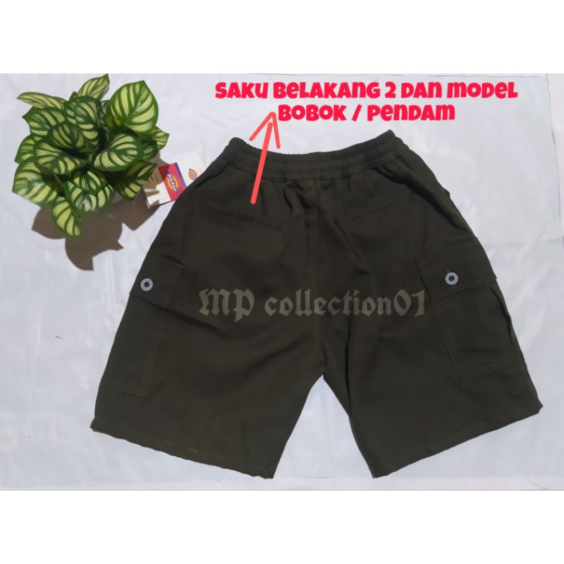 TERBARU Celana pendek cargo Broadshort pria pinggang kolor kualitas distro 100% Real picture