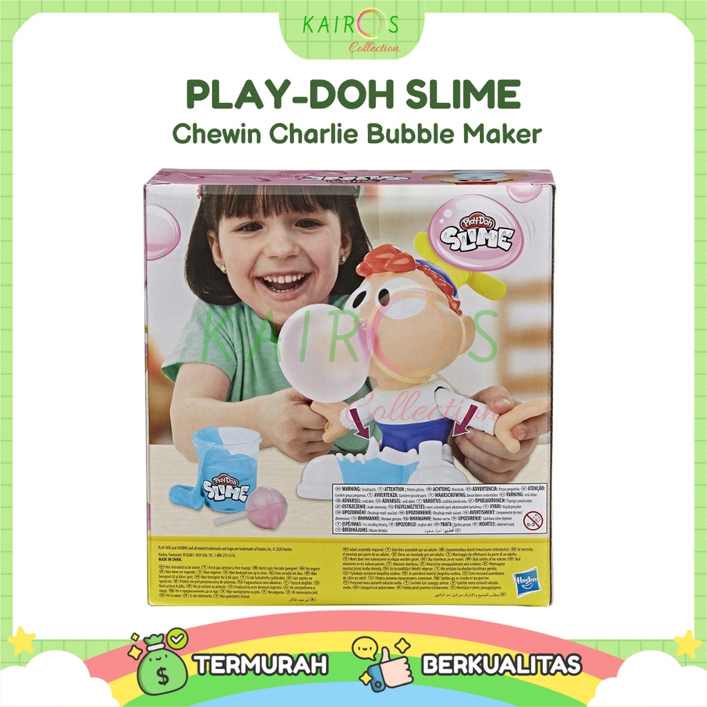 Play-Doh Slime Chewin Charlie Bubble Maker Mainan Playdoh Anak