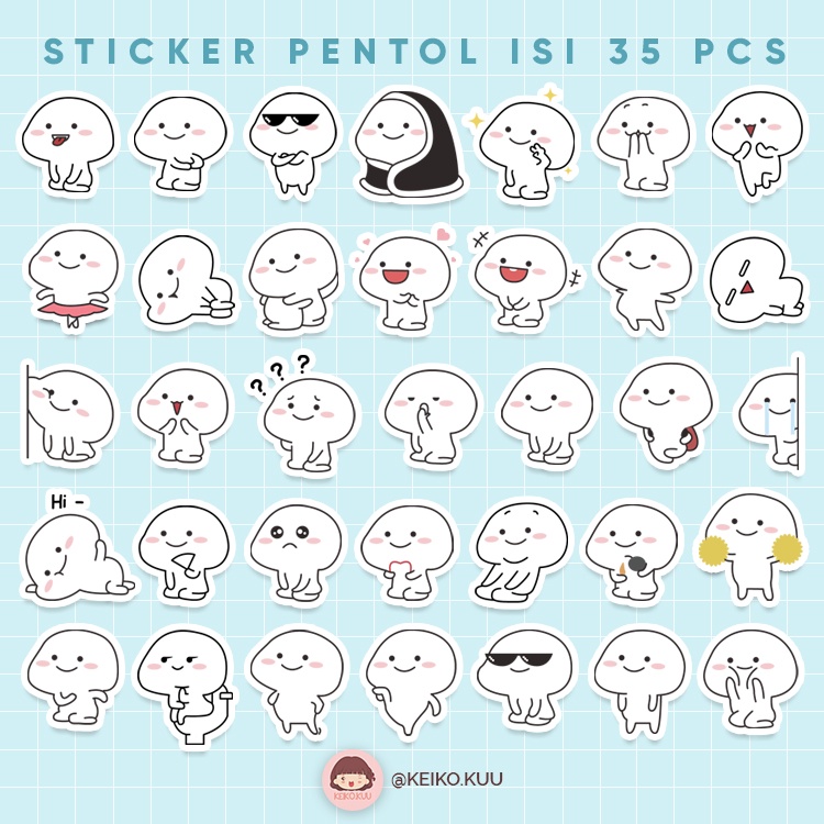 

[ 35 PCS ] STICKER PENTOL WATERPROOF UNTUK LAPTOP HP TUMBLER