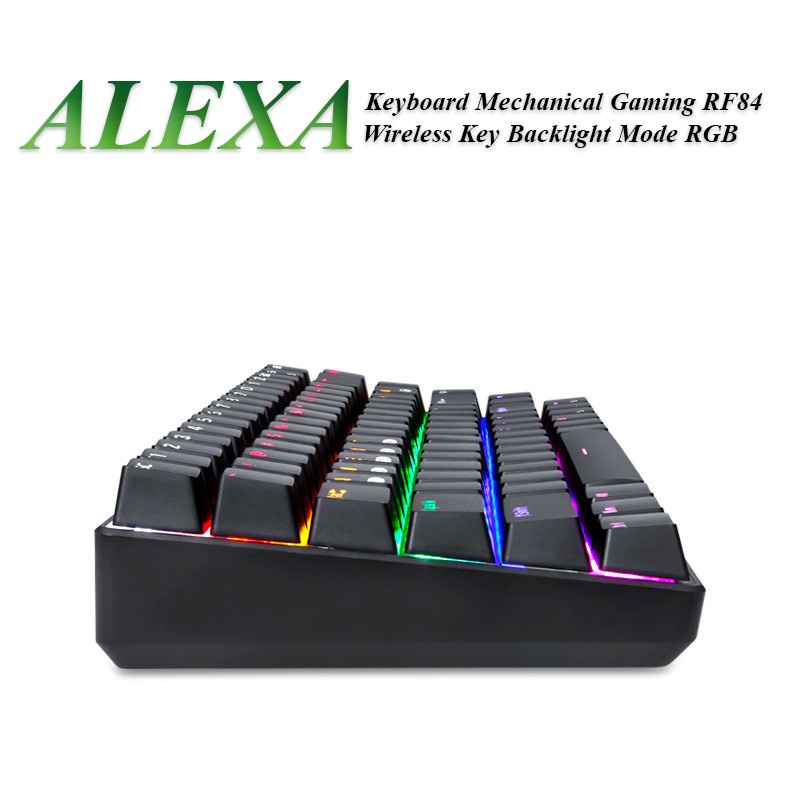 ALEXA Keyboard Gaming Mechanical Wireless Key Backlight RF84