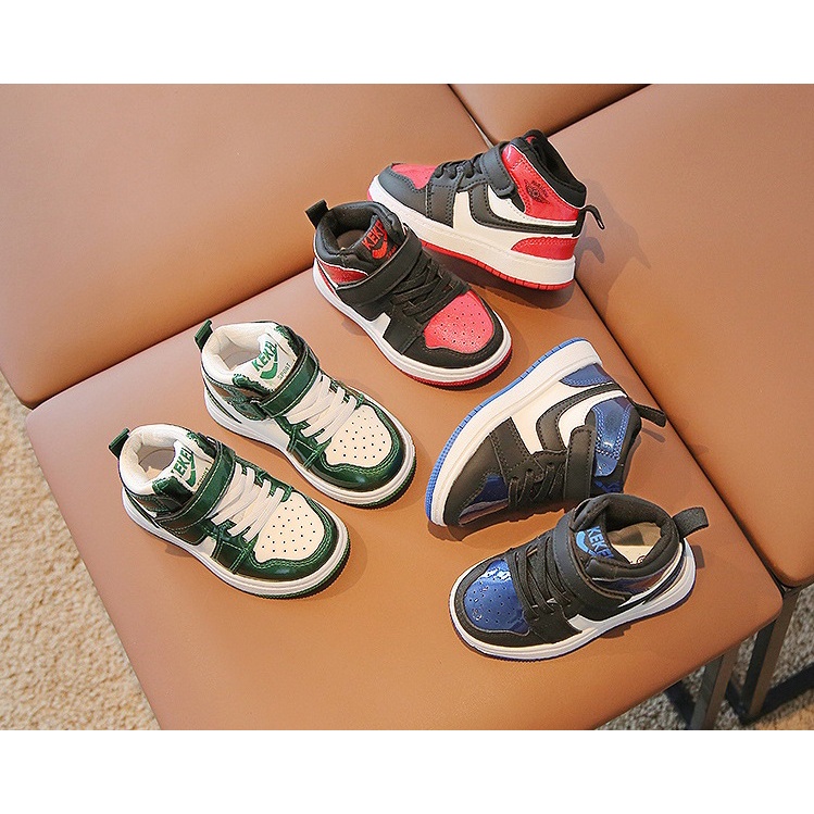Sepatu Sneakers Anak Sepatu Anak Semi Boots Sepatu Fashion Anak Import JORDAN NEW MERAHBIRU
