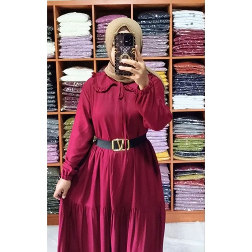 ALESHA MIDI DRESS//BISA COD_ FREE SABUK