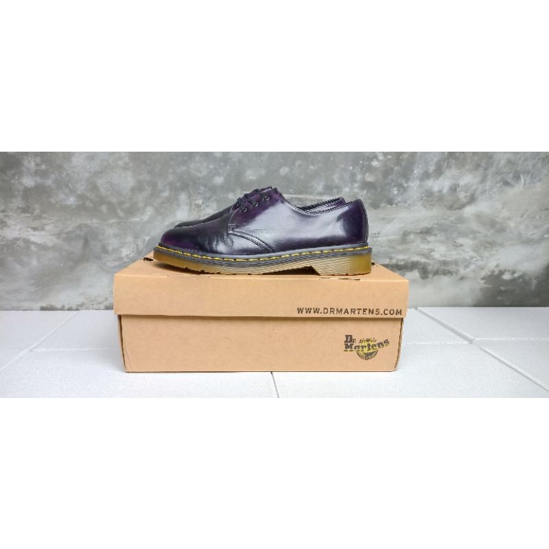 dr.martens 1461 vegan purple polish black size 39 6uk with OG box