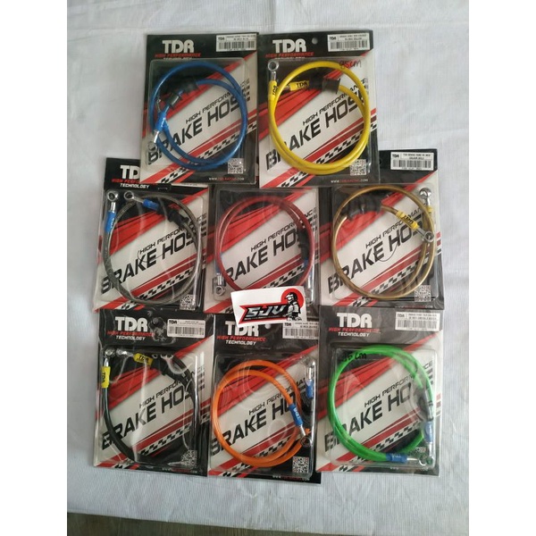 KABEL SELANG REM ORIGINAL MERK TDR SILVER &amp; BLACK KARBON  UNIVERSAL