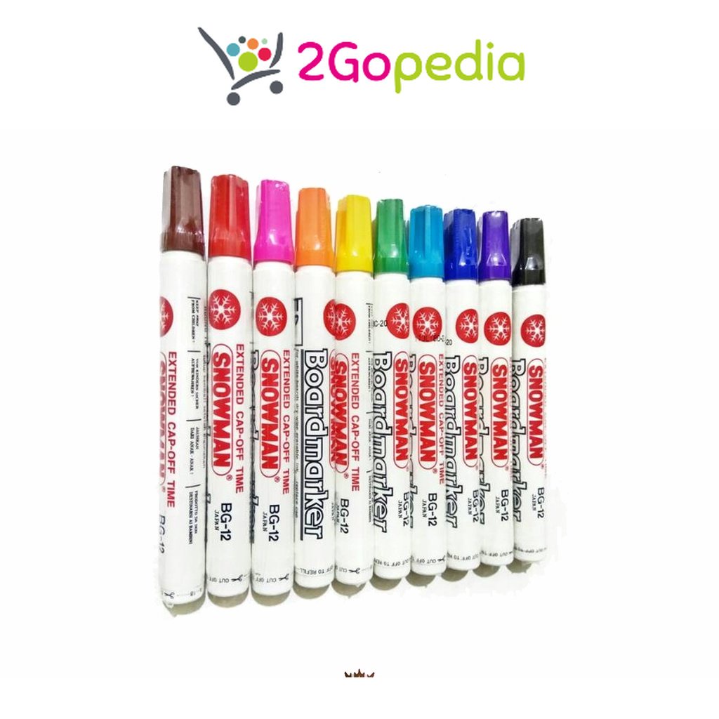 

Snowman - Spidol Bg-12 White Board / Spidol Papan / Spidol Warna / Bisa Dihapus Grosir Murah Atk