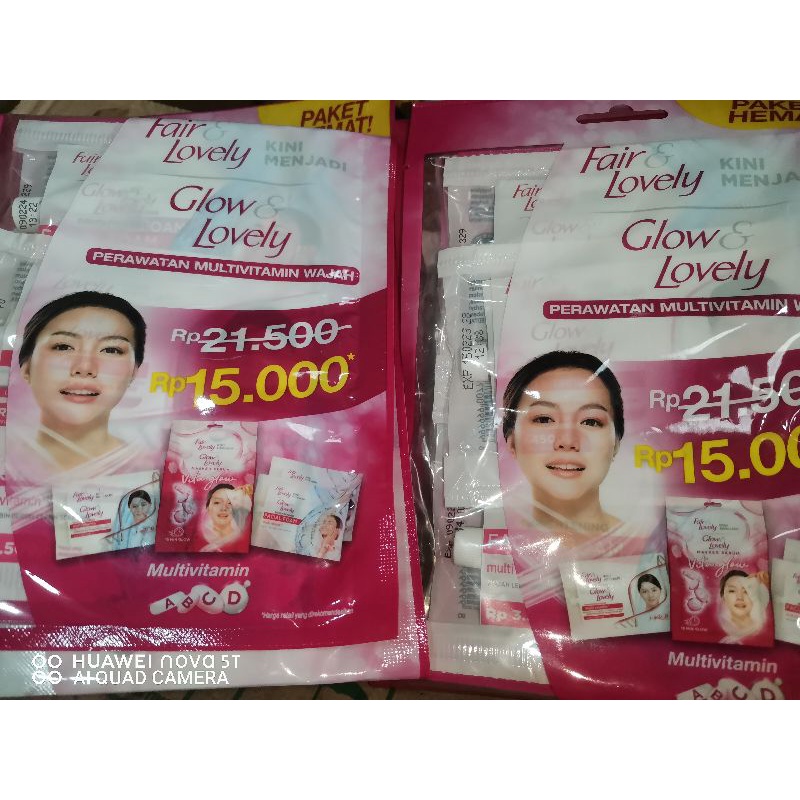 Fair&lovely glow lovely 1 paket dpt 4 item