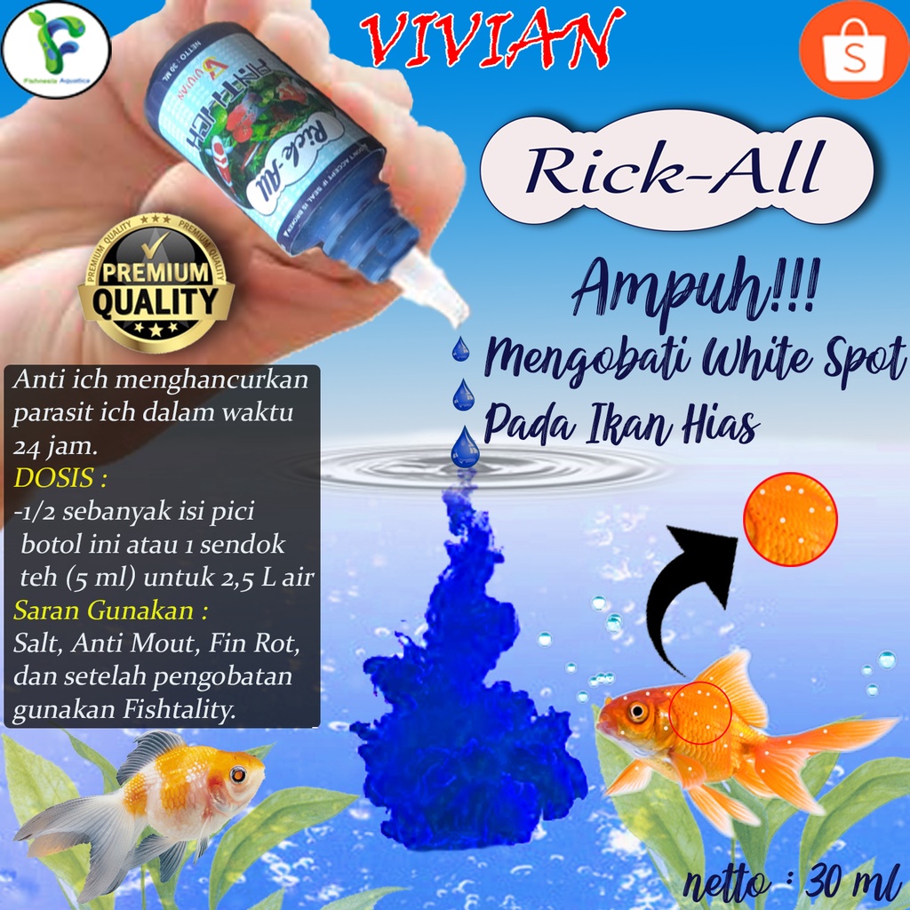 Vivian Rick - All Anti Ich 30 ml obat ikan white spot