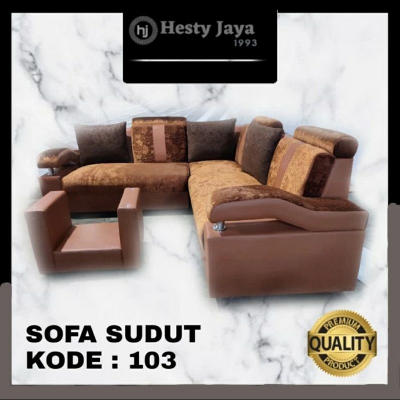 KURSI SOFA SUDUT MINIMALIS MURAH BERKUALITAS KODE 103