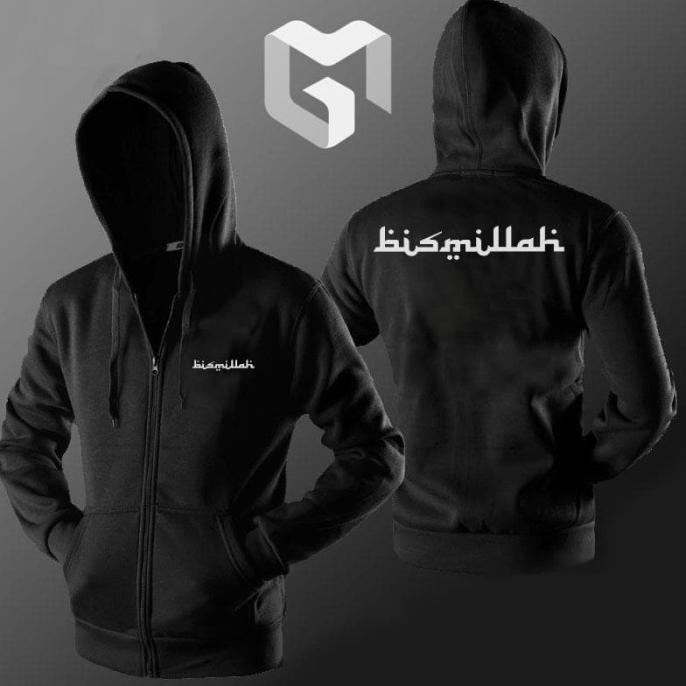 Jaket Pria Dakwah Islam Bismillah 1 Sweater Distro Polos