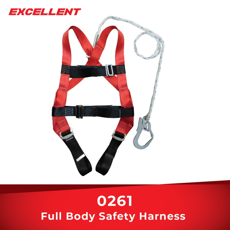 Full Body Harness Single Big Hook Lanyard EXCELLENT 0261