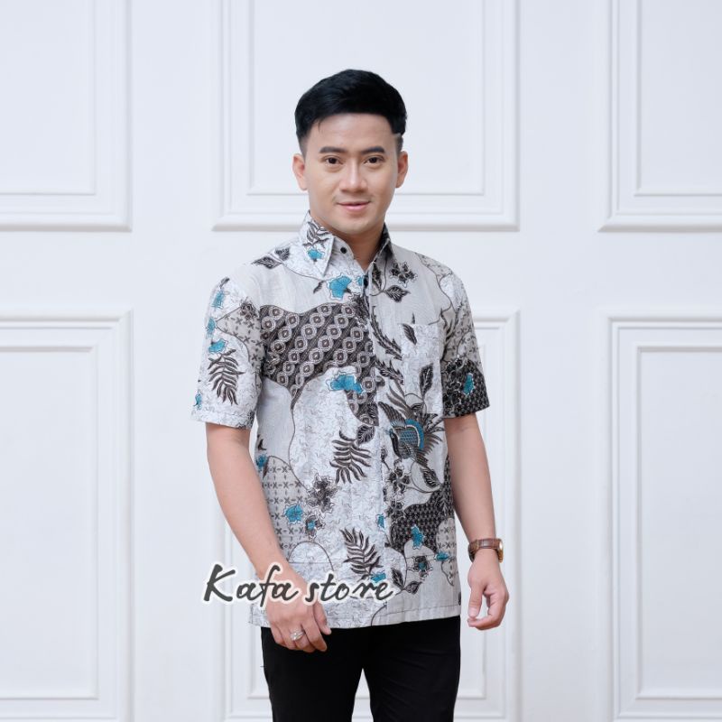 Baju Batik Pria Lengan Pendek Hem Pria Kemeja Cowok Atasan Batik Premium Baju Ukuran Jumbo
