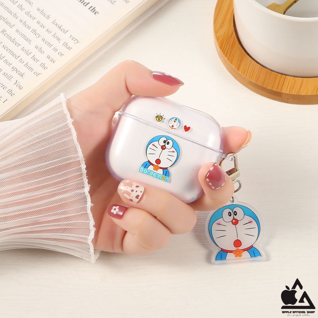 Silicone CASE APPLE AIRPODS Gen 1 2 3 PRO  TRANSPARAN MOTIF LUCU CARTOON KARTUN Karakter Gantungan Lucu Keren Silikon Softcase Inpods Pouch Cover Earpods Headset Earphone