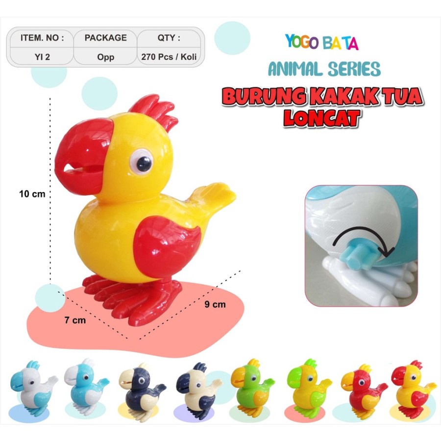 PROMO - Mainan Anak Bayi Burung Kakak Tua Bisa Jalan Loncat Putar Jalan YI2 //mainan edukasi anak// mainan monotoring anak //mainan anak murah