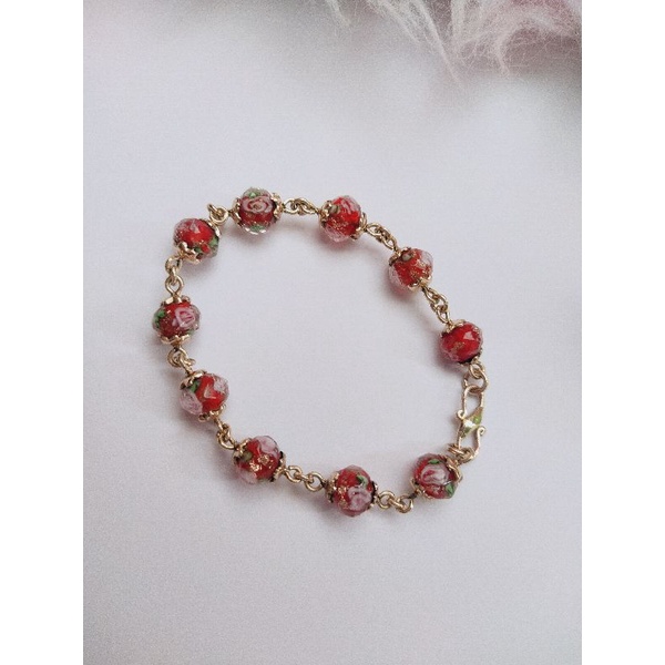 Gelang Giok Rantai SWASA ANTI LUNTUR Cantik  Premium HANDMADE