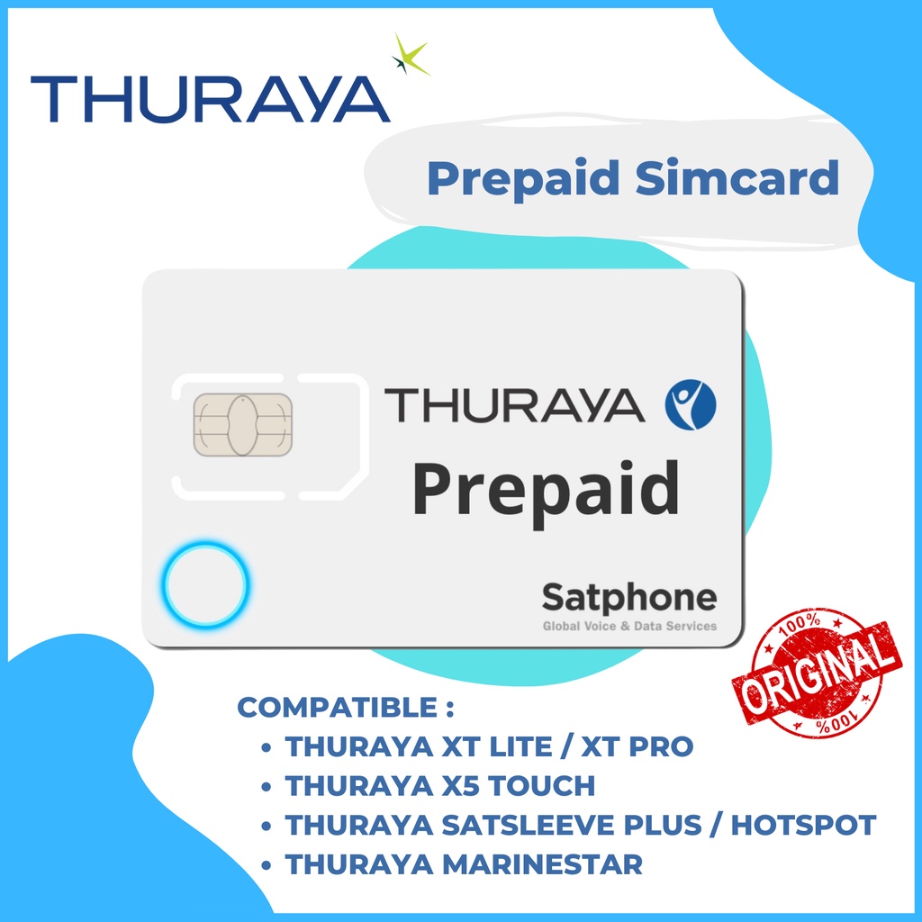 Kartu Perdana Thuraya Prepaid Simcard Telepon Satelit Thuraya