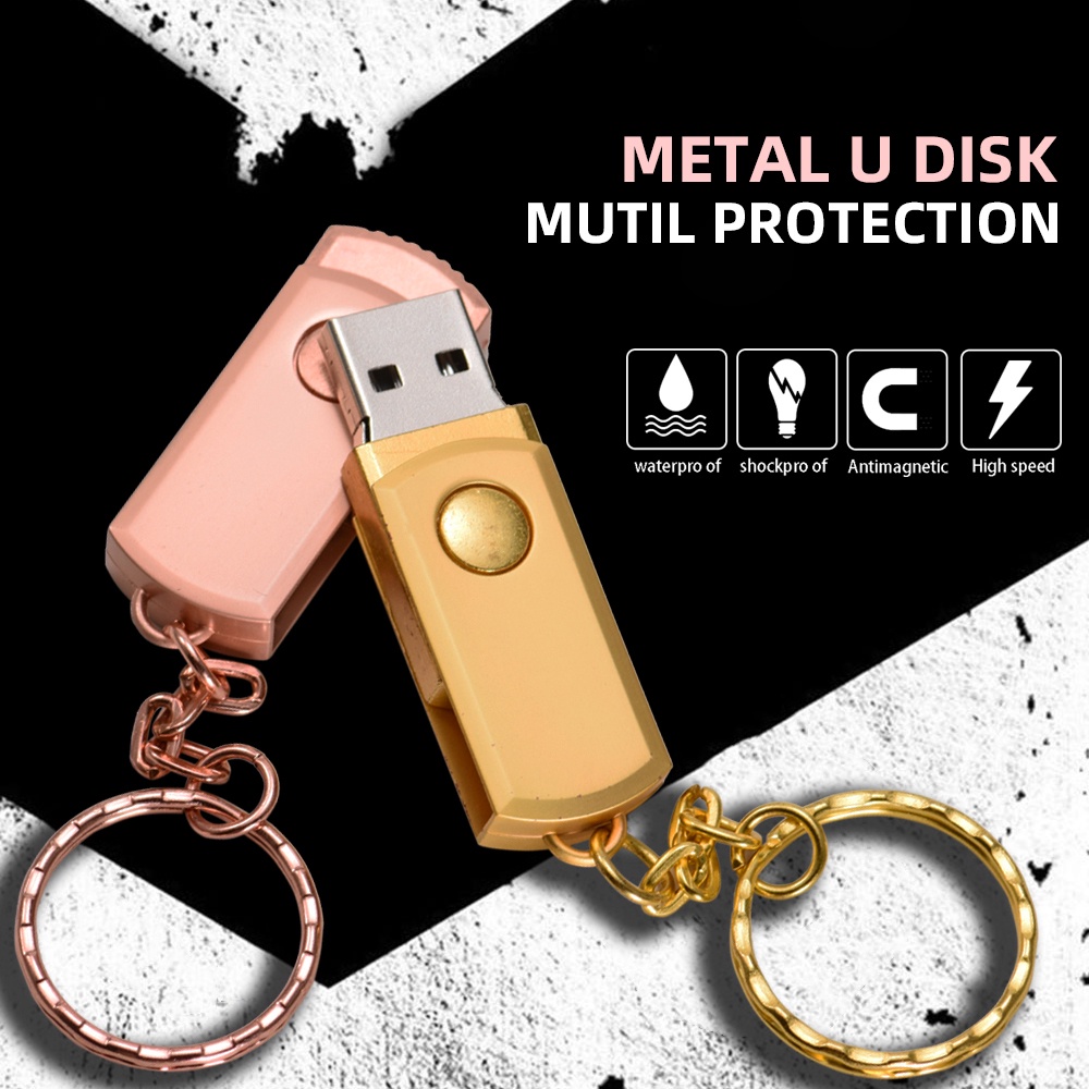 Flash Disk USB 2.0 Kapasitas 1TB / 2TB Bahan Metal Anti Air