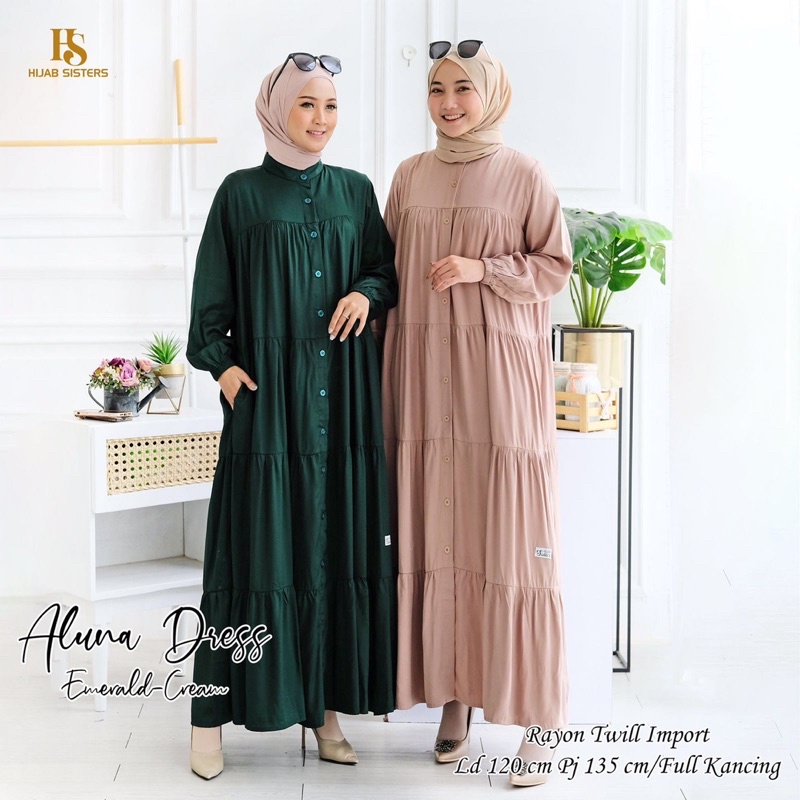 NEW NEW BIANCA ALUNA DRESS CANTIK ORIGINAL BY HIJAB SISTER 100% ori best seller