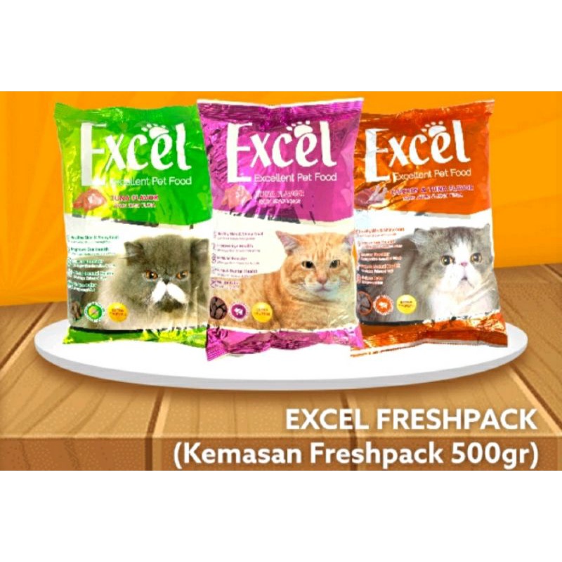EXCEL FRESHPACK 500GR MAKANAN KUCING ADULT