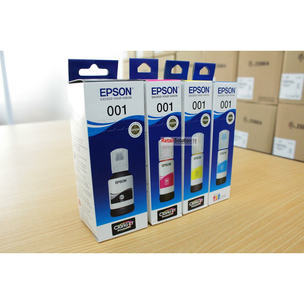 Tinta Epson 001 - Tinta L4150 L4160 L6160 L6170 L6190 1 Set Warna CMYK