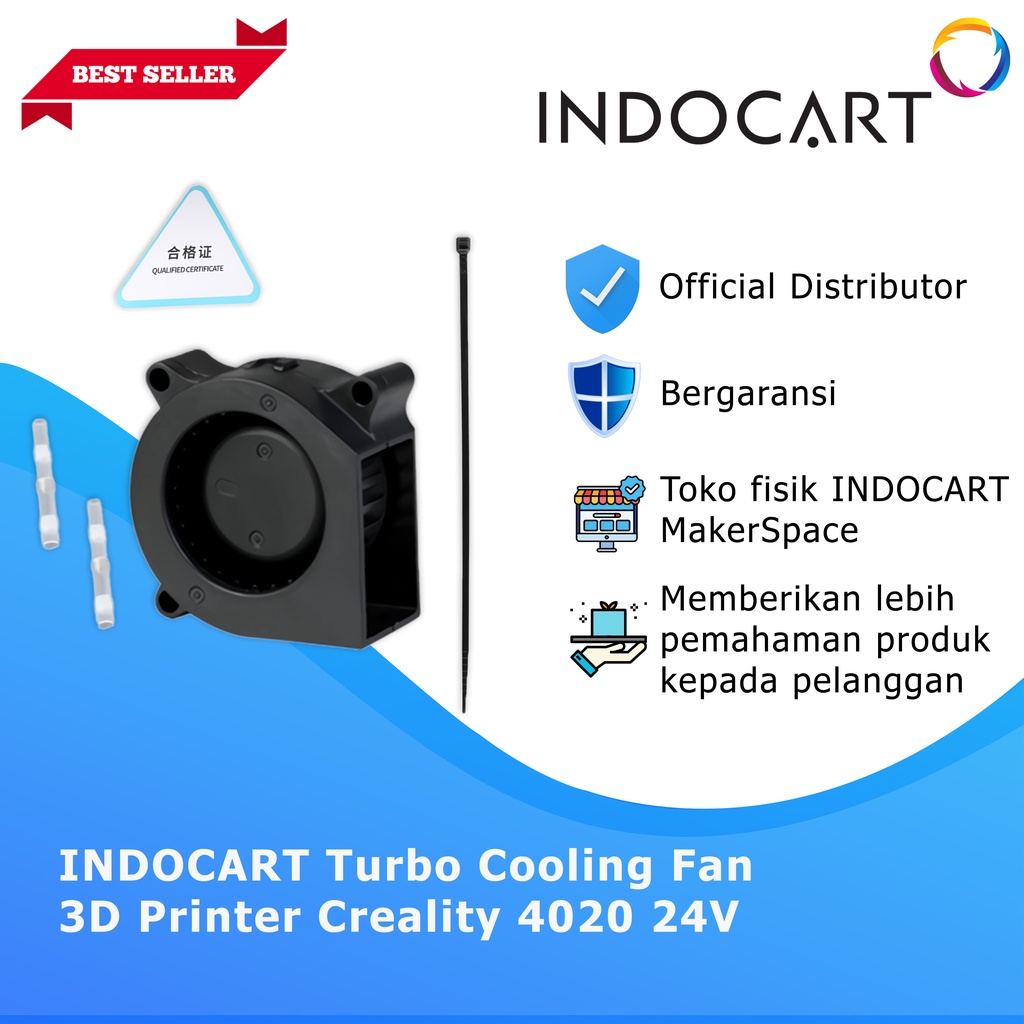 INDOCART Turbo Cooling Fan 3D Printer Creality 4020 24V