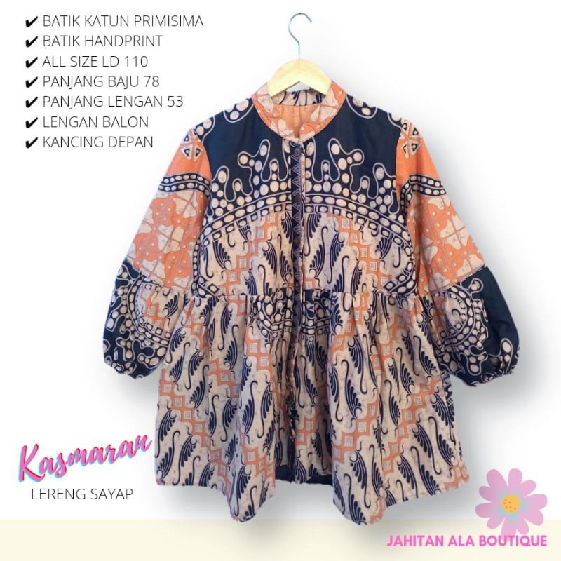 Blus kasmaran batik solo blus kerja kancing depan