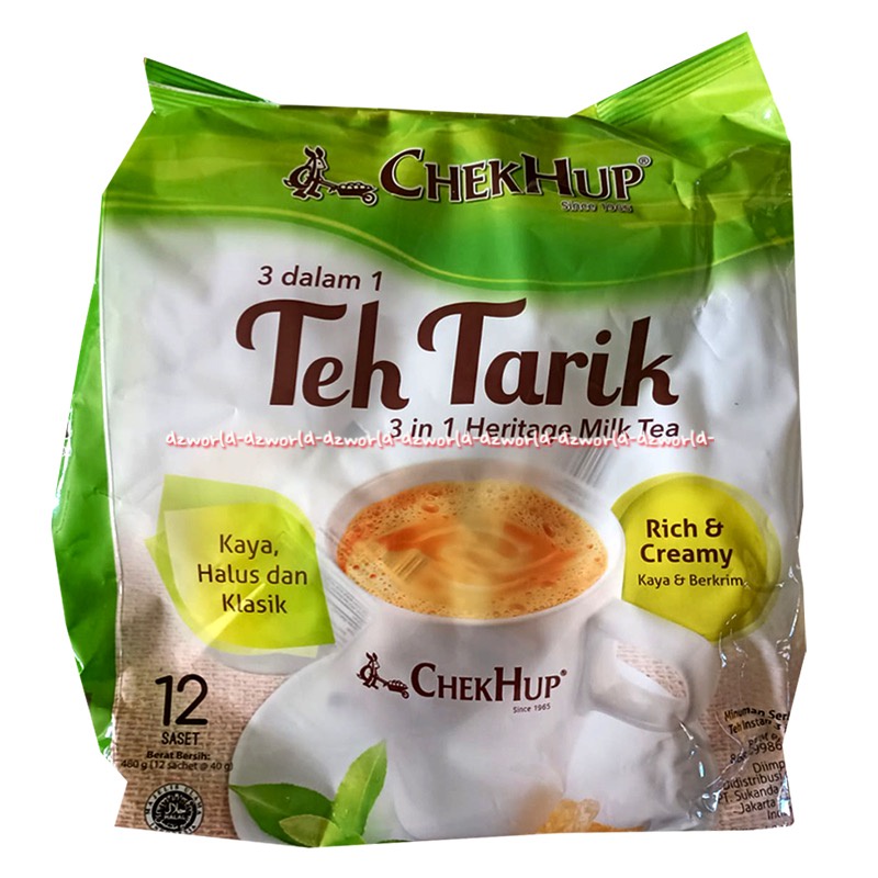 

Chekhup Teh Tarik 3in1 Heritage Milk 12sachet Tea Rich Creamy With Cane Sugar Chek Hup Cek Up Tehtarik Tea Tarik Instan 3 in 1