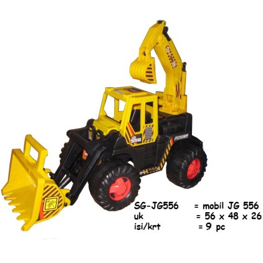 Mobil mainan beko besar konstruksi angkut pasir bangunan buldozer roda