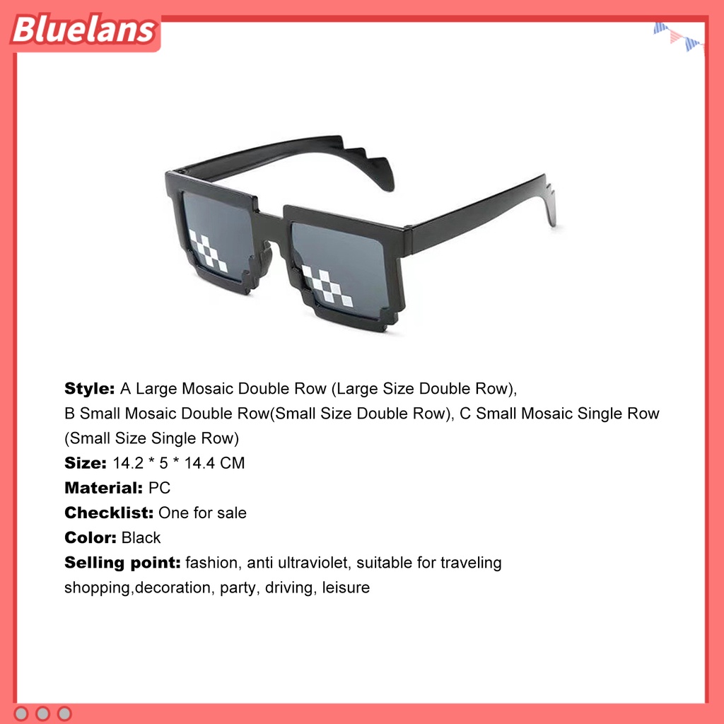 Bluelans Sunglasses Mosaic Design Party Prop Cool Party Prop Sunglasses