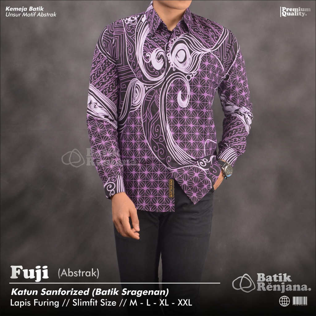 FUJI ABSTRAK RENJANA BATIKSOLOAMANAH KEMEJA BAJU BATIK PRIA SOLO LENGAN PANJANG PENDEK LAPIS FURING ATASAN BATIK PREMIUM MODERN KATUN HALUS ARFANA HITAM ASMARA MAHKOTA SEDJIWO PARANG LASEM SANDAGEL RENJANA KENCONO IJO PRAJA BUMI NAVY SATRIO GAGAH KSATRIA