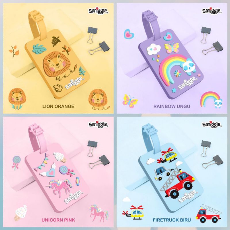 name tag Smiggle/Smiggle name tag rubber/Smiggle Id card/name tag anak