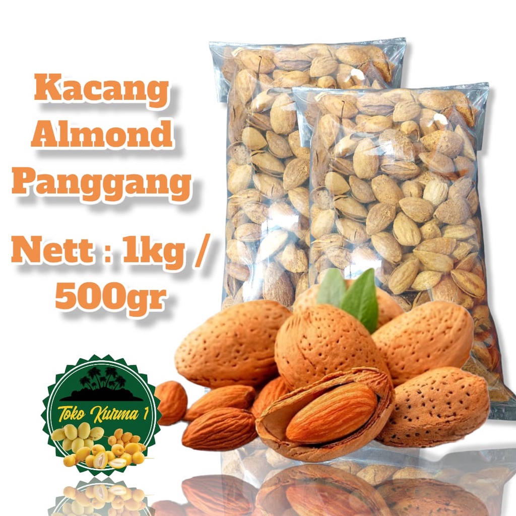

Kacang almond susu panggang 1kg (panggang/Roasted)