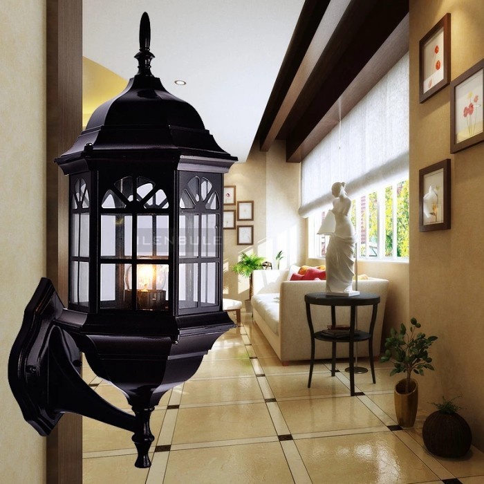 Lampu Dinding Outdoor Tempel Waterproof Minimalis Klasik Teras Rumah
