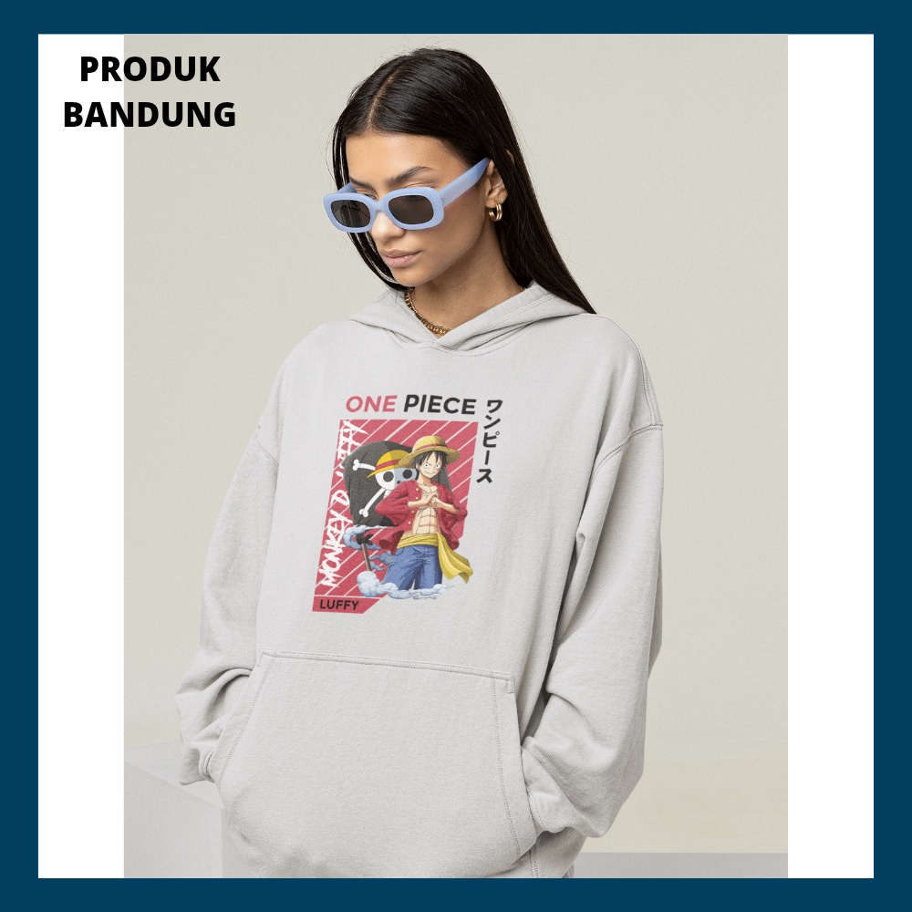 Sweater Hoodie Anime One Piece Pria Wanita Hodie Premium Oversize XXL Switer Hoddie Perempuan Hudie 
