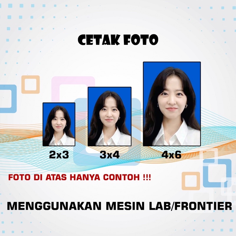 

Cetak Pas Foto 2x3 3x4 4x6 Biru Mesin LAB GRATIS GANTI BACKGROUND
