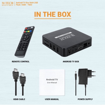 ITSTORE STB TV Box Android 10.1 Ultra HD 4K WIFI 2GB 16GB M-Tech TB60 Original