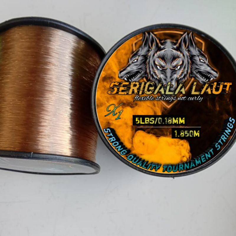 Senar Pancing Serigala Laut 1000M (  COKLAT Muda Dan Tua  ) alat pancingSenar SenarNilon mancing jor