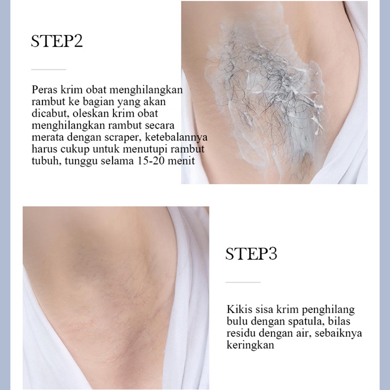 Hair Removal Cream 60 gram - Krim Perontok Bulu / Krim Penghilang Bulu Perontok Bulu ketiak / Bulu kaki  krim perontok bulu Cepat merontokan bulu Merontokan bulu tanpa sakit Merontokan bulu daerah pribadi Merontokan bulu ketiak Merontokan bulu d