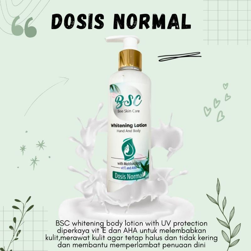 BSC lotion whitening dosis normal