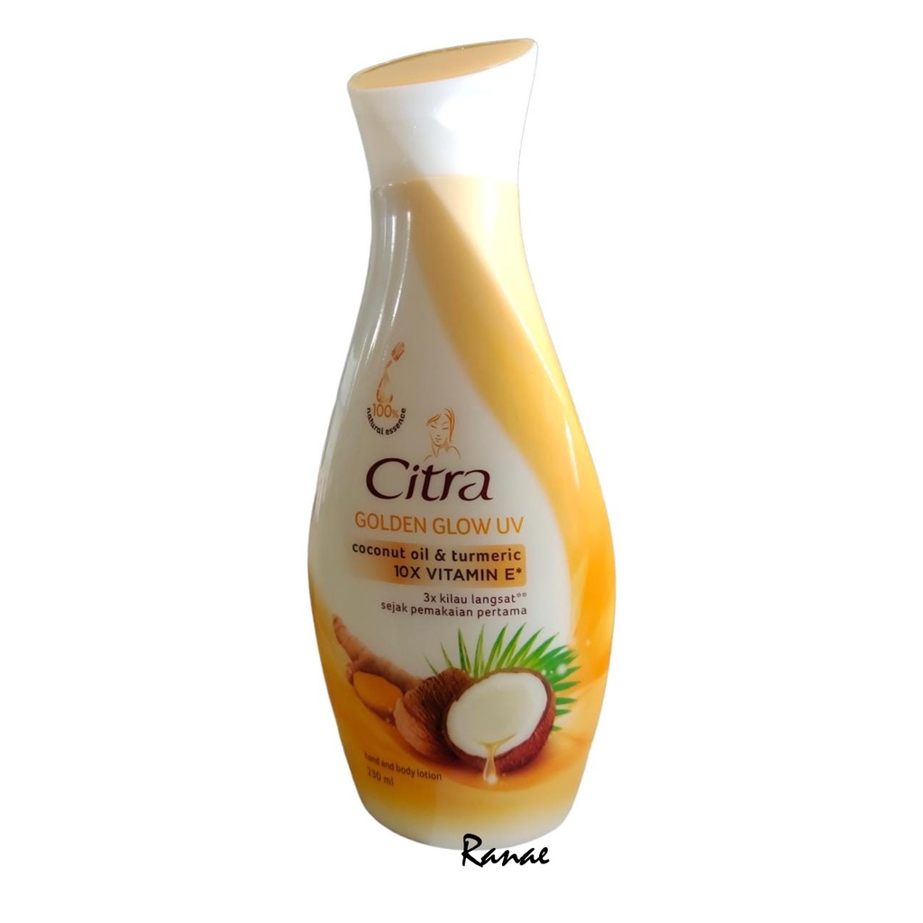 Citra Hand and Body Lotion Golden Glow Uv Coconut Oil &amp; Turmeric