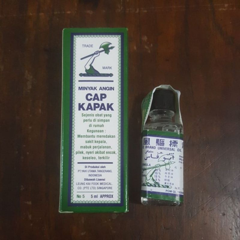 minyak angin cap kapak 5ml jamin ori