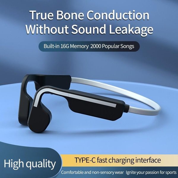 Ht5 Bluetooth 5.0 True Bone Conduction Headset Sport Wireless Earphone
