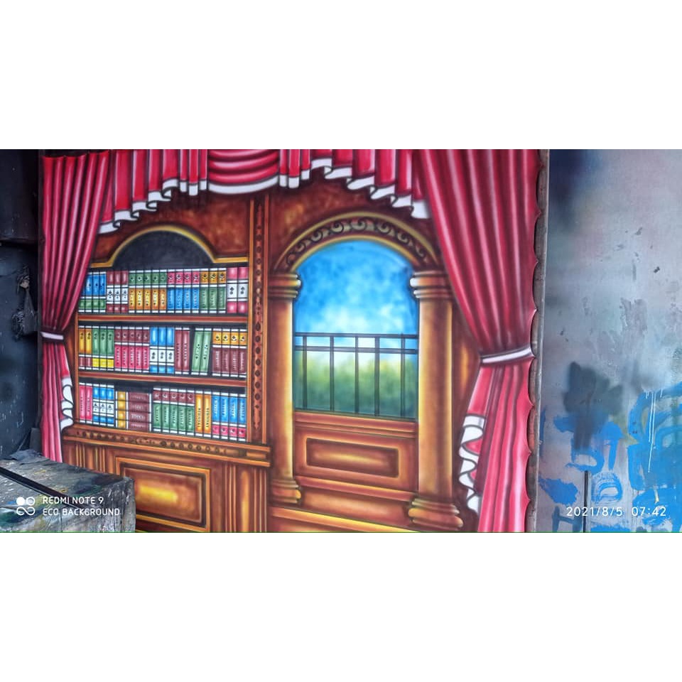 Background Rak Buku untuk wisuda 13