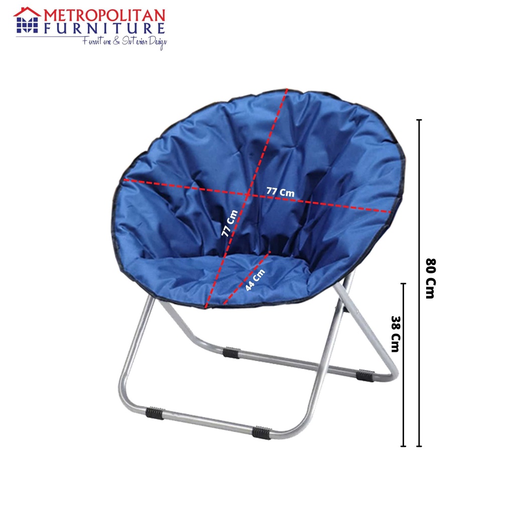 Kursi Lipat Outdoor Portable Bulat Camping Chair