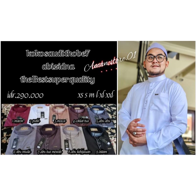 KOKO SAUDI (THOBE 7)ABI ZIDNA BUSANA MUSLIM(BACK TO SERIES)/BAJU KOKO SEMI GAMIS/KOKO SAUDI TERLARIS