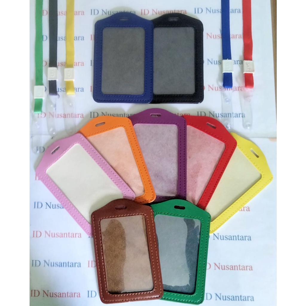 

Paket Casing ID Kulit Warna 1 Sisi dengan Tali Kait Kancing Karet 1cm