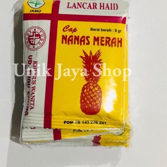 

Import Terlaris Cap Nanas Merah - Jamu Lacar Haid Isi 10 Sachet gas !!