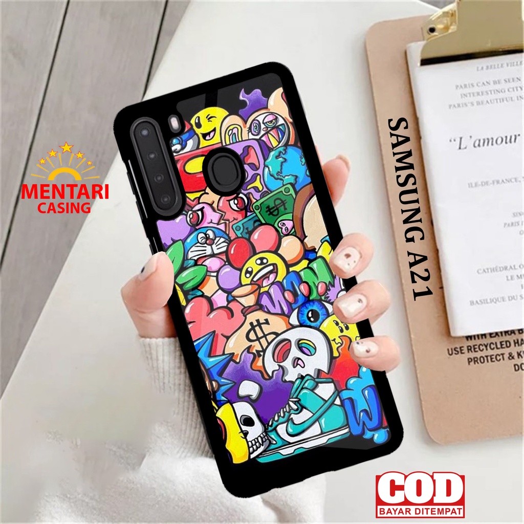 Case SAMSUNG A21 CASING SAMSUNG A21 [ GRAF AESTHETIC ] Mentari casing case hp kondom hp case custom 